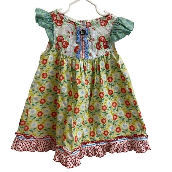 Platinum Matilda Jane Green Floral Flutter Dress Limited Edition Size 2 - Picture 1 of 5
